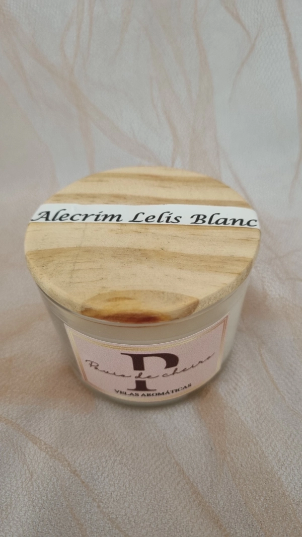 Vela Aromática Artesanal 120 gramas- Alecrim Lelis Blanc