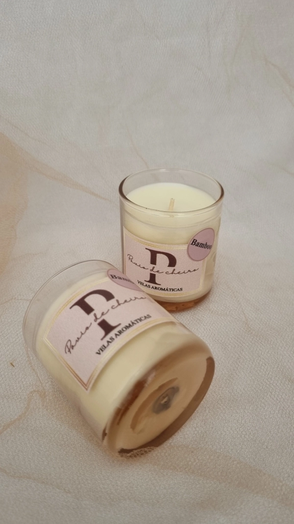 Vela aromática Copo Rosê- Bamboo