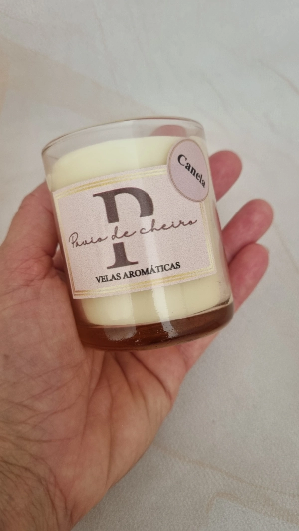 Vela Aromática Copo Rosê- Canela