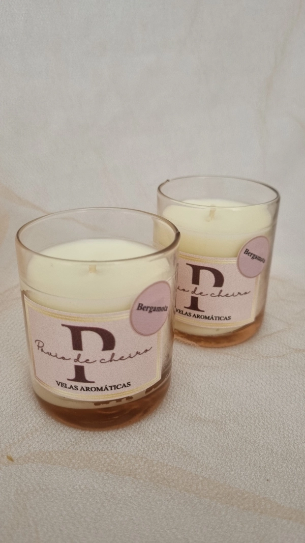 Vela Aromática Copo Rosê- Bergamota