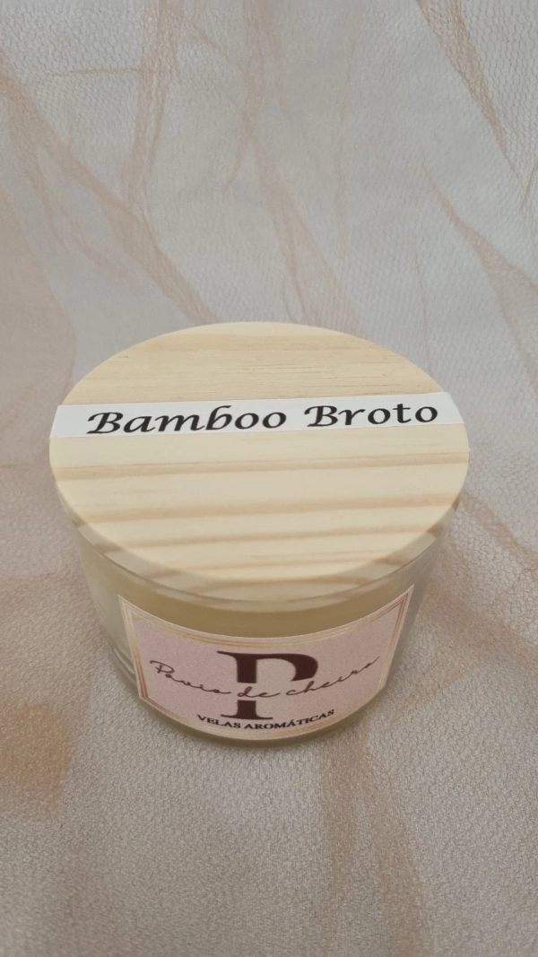 Vela Aromática Tampa de Madeira 120 gramas- Bamboo - Imagem 2